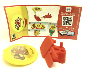 Super Mario Kinder Joy 2020 DV564 Gomba Uhrschützer + Beipackzettel