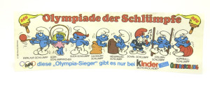 Olympiade der Schlümpfe 1983 Beipackzettel