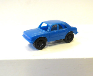 Spielautos mit Schwungradantrieb 1987 , Saab blau