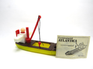 Spielewelten Containerschiff Atlantica zitronengelb (Testversion) + Beipackzettel