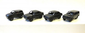 Spielautos mit Schwungradantrieb 1987 , schwarz