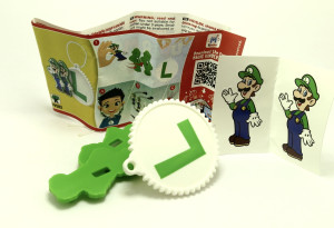 Super Mario Kinder Joy 2020 DV583 Luigi Kopfhörerhalter + Beipackzettel