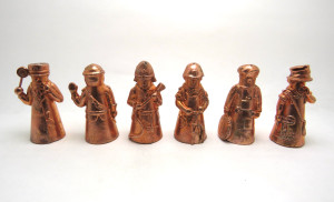 Komplettsatz Fingerhut-Miniaturen Berufe Kupfer