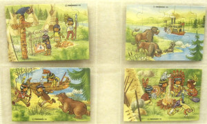 Schlangenfluß Indianer Puzzle Komplettsatz 1993 + Beipackzettel