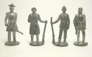 Metallfiguren Soldaten 19. Jahrhundert ca. 1975 Komplettsatz