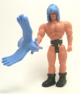Krieger mit Tiermaske Adler blau