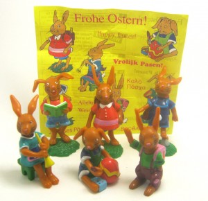 4 Satz Fremdfiguren "Frohe Ostern" von Onken mit Beipackzettel 