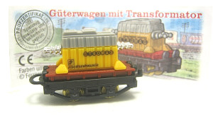 Eisenbahn , Güterwagen mit Transformator  2 + Beipackzettel