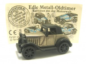 Edle Metall-Oldtimer 1995 , Aston Martin 1922 schwarz + Beipackzettel