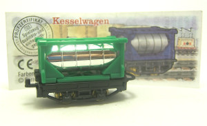 Eisenbahn , Kesselwagen grün + Beipackzettel