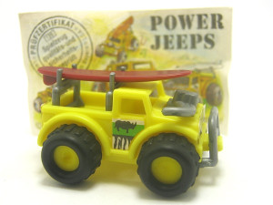 Power Jeeps 1995 , mit Surfbrett + Beipackzettel
