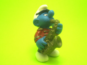 Schlumpf als Saxophonspieler 2