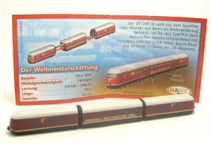 Eisenbahn, Weltmeisterschaftszug TR090 + Beipackzettel