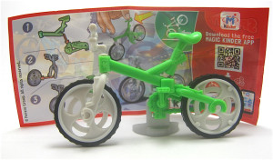 Bewegung auf Rädern , Fahrrad grün FF160A + Beipackzettel