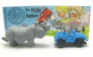 Das wilde Nashorn 1993 , Jeep blau + Beipackzettel