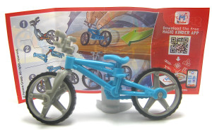 Bewegung auf Rädern , Fahrrad blau FF161A + Beipackzettel