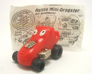 Heisse Mini-Dragster mit Metallmotor 1992 , Turbo-Teufel + Beipackzettel