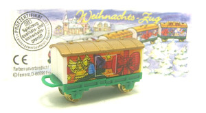 Eisenbahn, Weihnachtszug Waggon mit Engel + Beipackzettel