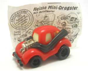 Heisse Mini-Dragster mit Metallmotor 1992 , Power-Käfer + Beipackzettel