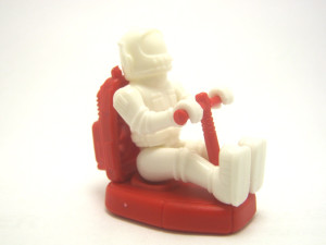 Astronauten auf Sitzgleiter rot/weiß