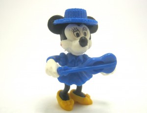 Minnie mit Gitarre blau/gelb
