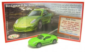 Porsche 2012 , Cayman R grün TR040 + Beipackzettel