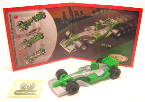 Sprinty - Formel 1 bei Nacht 2012 , Rennwagen grün DC238 + Beipackzettel