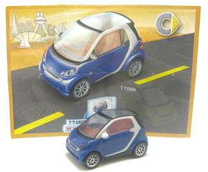 Smart Fortwo 2006 , Coupe blau TT089 + Beipackzettel