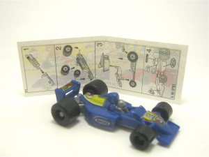 Formel 1 Rennwagen Eu 1995/96 , blau + Beipackzettel
