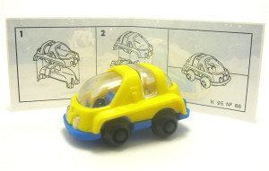 Space - Bubble - Car EU 1994/95 , gelb + Beipackzettel