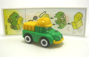 Fantasie-Fahrzeuge EU 1998 ,  grün/gelb + Beipackzettel