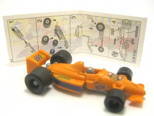 Formel 1 Rennwagen EU 1995/96, gelb + Beipackzettel