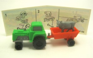 Fahrzeuge mit Anhänger EU 1994/95 , Traktor mit Kuh + Beipackzettel