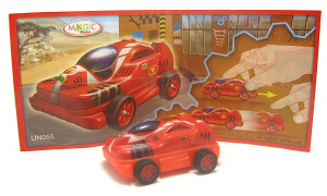 Kinder Race 1 und 2 , 2010 , Rennwagen rot UN055 + Beipackzettel