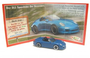 Porsche 2012 , 911 Speedster blau TR042 + Beipackzettel