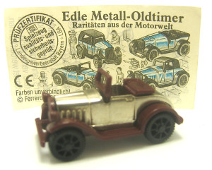 Edle Metall-Oldtimer 1995 , Plymouth 1928 braun + Beipackzettel