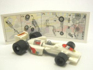Formel 1 Rennwagen EU 1995/96, weiß + Beipackzettel