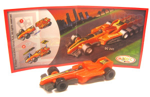 Sprinty - Formel 1 bei Nacht 2012 , Rennwagen orange DC241 + Beipackzettel