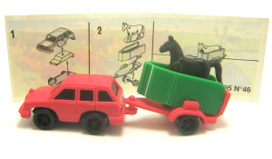Fahrzeuge mit Anhänger EU 1994/95 , Auto mit Pferd + Beipackzettel
