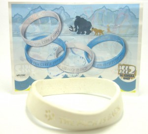 Armband The Pack is Back weiß + Beipackzettel S-362 Ice Age 2