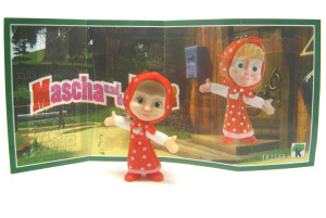 Masha Mascha mit rotem Kleid + Beipackzettel TR158A