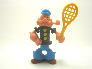 Popeye und seine Freunde mit Tennisschläger