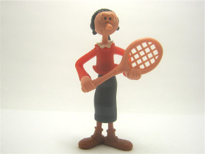 Popeye und seine Freunde Olivia mit Tennisschläger