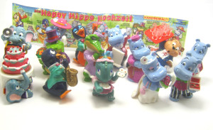 KPSatz nur 4 BPZ zum Super Puzzle Happy Hippo Hochzeit 1999 ÜEi 