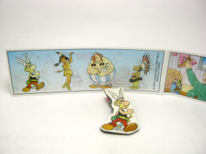Asterix in Amerika Frankreich 1997 , Magnetpin Asterix + Beipackzettel