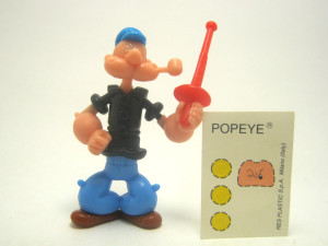 Popeye und seine Freunde mit Degen rot