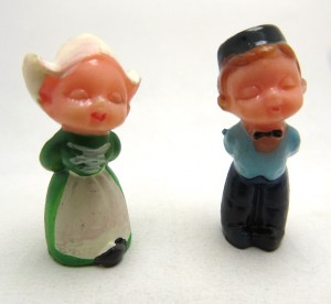 Alte Miniaturfiguren , Pagenjunge u. Junge Magd