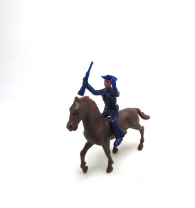 Cowboy auf Pferd 1978 blau