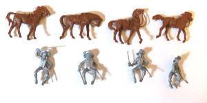 Musketiere auf Pferd 1983 Komplettsatz silber