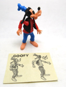 Weichplastik-Steckfiguren 1981  Goofy + Beipackzettel